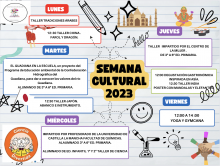 Programa de actividades para la semana cultural " English Week"